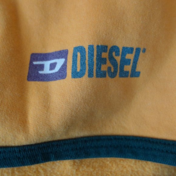 Diesel Orange & Green Made in Greece 100% Cotton Sweatshirt Size M - Picture 3 of 14